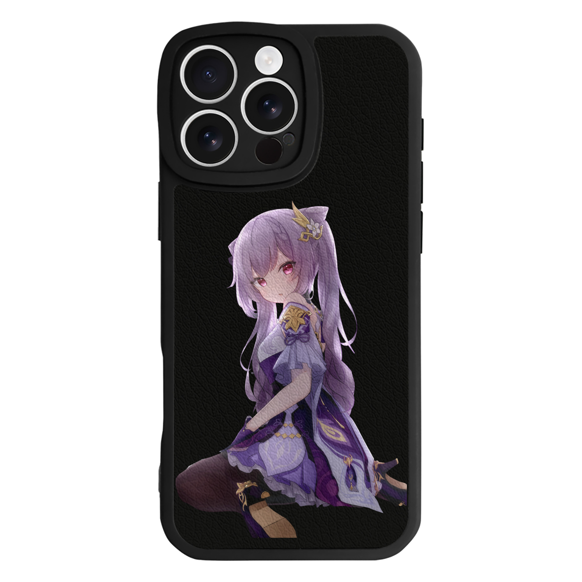 げんし神 刻晴 こくせい genshin Kokusei 【iPhone 16シリーズ対応】シリコンスマホケース（レザー調） 材質：シリコン